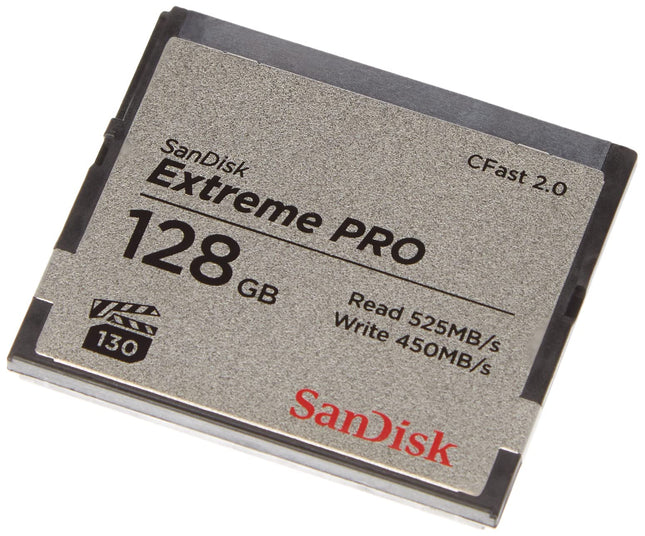 SanDisk Extreme PRO 128GB CFast 2.0 450MB/s Write Memory Card Black/Silver