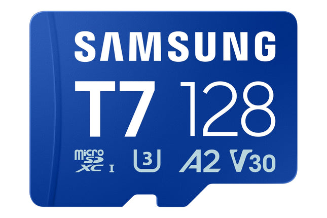 Samsung T7 128GB Blue microSDXC Memory Card UHS-I U3 V30 A2 up to 170MB/s