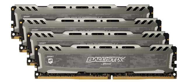 Crucial Ballistix Sport LT 64GB 4 x 16GB DDR4 2400MHz UDIMM Desktop RAM
