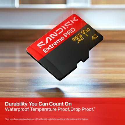 SanDisk Extreme PRO 64GB microSDXC UHS-I U3 V30 A2 90MB/s Write Memory Card