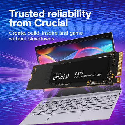 Crucial P310 2TB M.2 2280 NVMe SSD PCIe 4.0 x4, Up to 7100 MB/s Storage