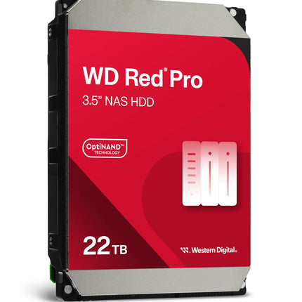 WD Red Pro 22TB 3.5-inch SATA NAS Hard Drive, 7200 RPM, 512MB Cache, CMR