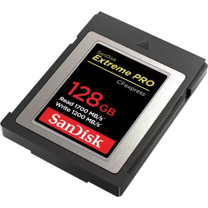 SanDisk Extreme PRO 128GB CFexpress Type B PCIe / NVMe Memory Card Black