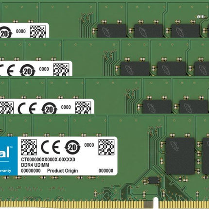 Crucial 32GB 4 x 8GB DDR4 2133MHz CL15 UDIMM Desktop RAM Memory Module