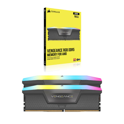 Corsair VENGEANCE RGB 32GB DDR5 6000MHz CL36 UDIMM Desktop Memory Module