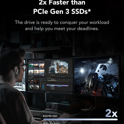 Lexar EQ790 1TB M.2 2280 NVMe SSD, PCIe 4.0 x4, Up to 7000 MB/s Read Speed