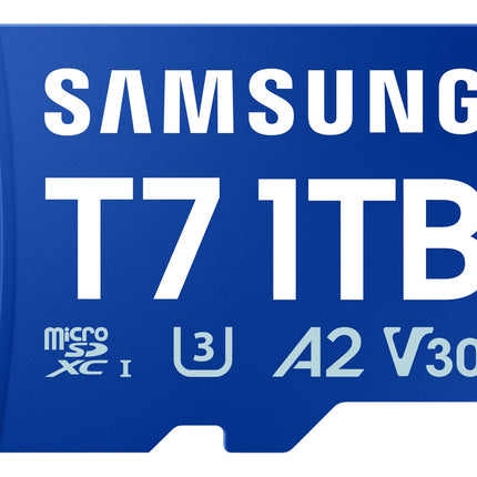 Samsung T7 1TB Blue microSDXC Memory Card UHS-I U3 V30 A2 up to 170MB/s