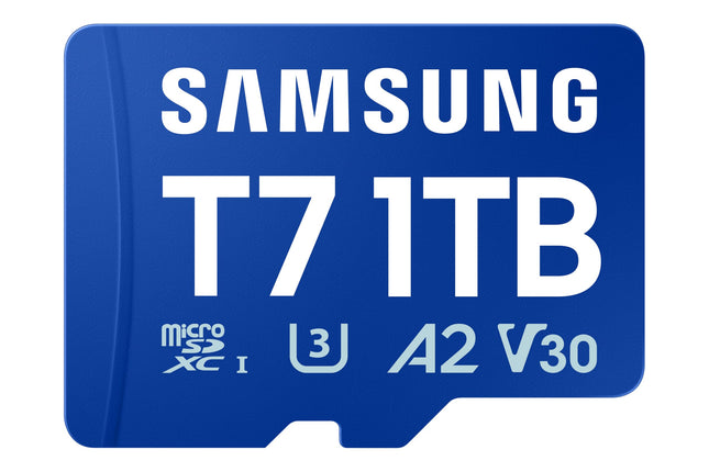 Samsung T7 1TB Blue microSDXC Memory Card UHS-I U3 V30 A2 up to 170MB/s