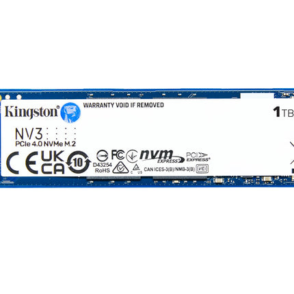 Kingston NV3 1TB M.2 2280 NVMe SSD PCIe 4.0 x4, Up to 6000 MB/s Storage