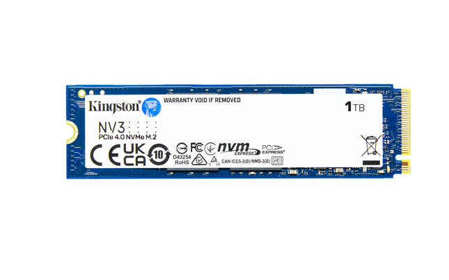 Kingston NV3 1TB M.2 2280 NVMe SSD PCIe 4.0 x4, Up to 6000 MB/s Storage