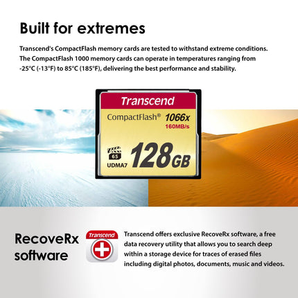 Transcend CompactFlash 800 256GB CompactFlash UDMA 7 Memory Card Black