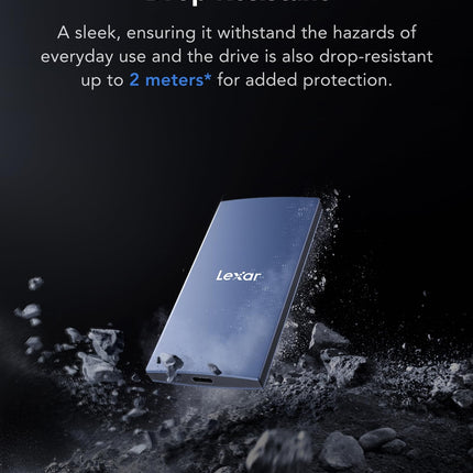 Lexar ES3 Portable SSD 1TB USB-C External Solid State Drive Up to 1050MB/s