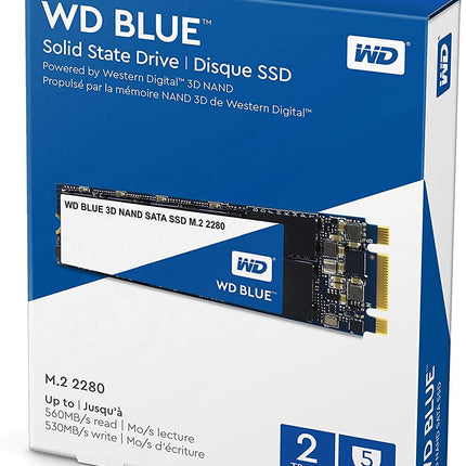 WD Blue 3D NAND 2TB M.2 2280 SATA III Internal SSD with 500 TBW Endurance