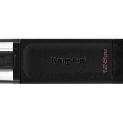 Kingston DataTraveler 70 128GB USB-C USB 3.2 Gen 1 USB Flash Drive Black
