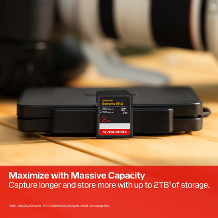SanDisk Extreme PRO 256GB SDXC UHS-I U3 V30 Up to 250MB/s Read Memory Card