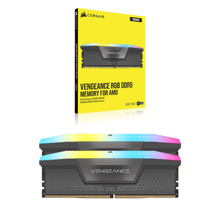 Corsair Vengeance RGB 64GB 2 x 32GB DDR5 6000MHz CL40 UDIMM Desktop RAM