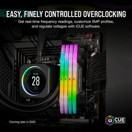 CORSAIR VENGEANCE RGB DDR5 RAM 32GB (2x16GB) Up to 6000MHz CL36 Intel XMP iCUE Compatible Computer Memory - Black (CMH32GX5M2E6000C36)