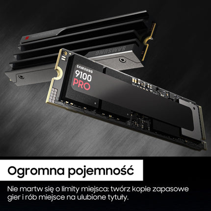 Samsung 9100 PRO 4TB M.2 2280 with Heatsink, Up to 14800 MB/s Read, Solid State Drive