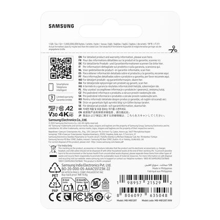 Samsung T7 128GB Blue microSDXC Memory Card UHS-I U3 V30 A2 up to 170MB/s