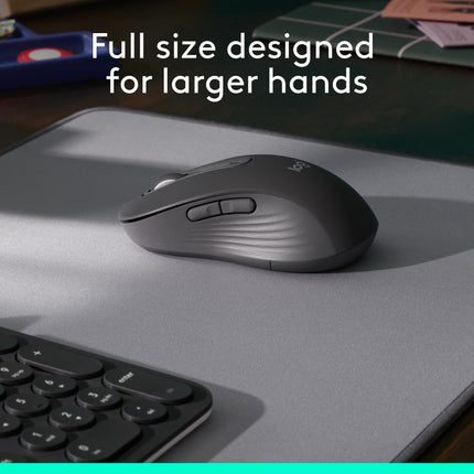 Logitech Signature M650 L Wireless Computer Mouse 4000 DPI Large Graphite