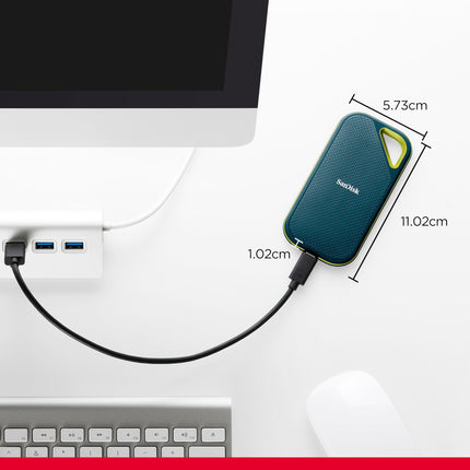 SanDisk Extreme PRO Portable SSD 1TB USB-C Gen 2x2 Up to 2000MB/s Monterey