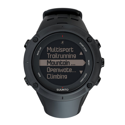 Suunto Ambit3 Peak Black GPS Outdoor Smartwatch 50mm 100m Water Resistant