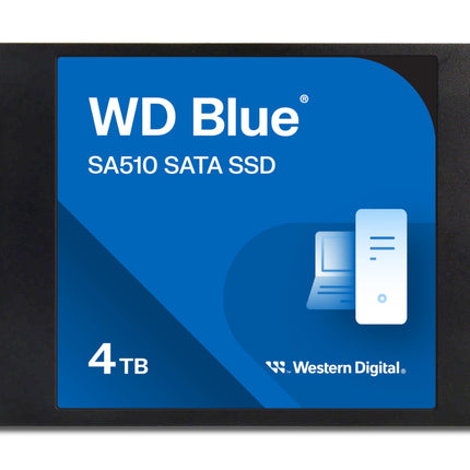 WD Blue SA510, SATA SSD, 4TB 2.5" Read speeds up to 560 MB/s 600TB TBW