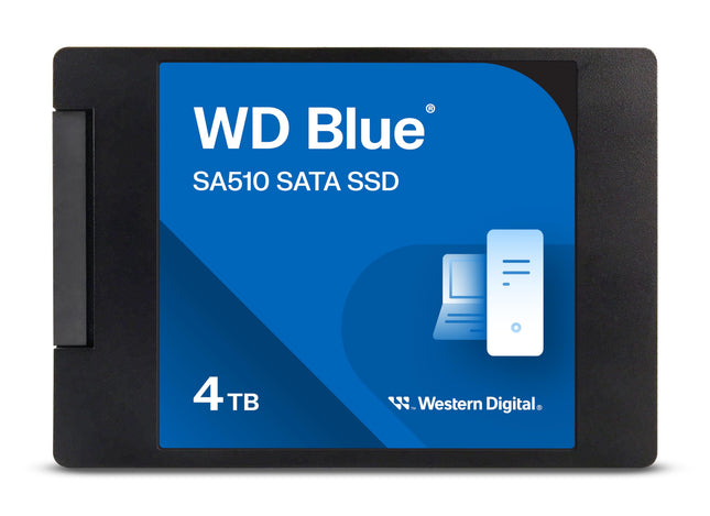 WD Blue SA510, SATA SSD, 4TB 2.5" Read speeds up to 560 MB/s 600TB TBW