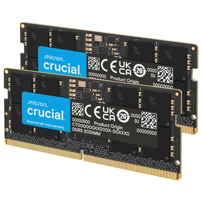 Crucial 128GB 2 x 64GB DDR5 5600MHz CL46 SO-DIMM Laptop RAM Computer RAM