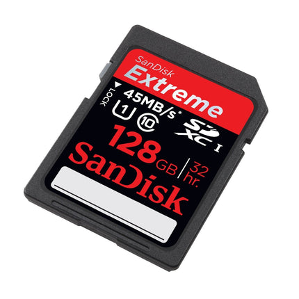 SanDisk Extreme 128GB SDXC UHS-I Class 10 Up to 45MB/s Read Memory Card
