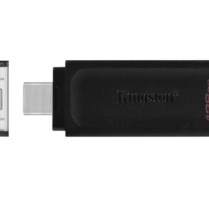 Kingston DataTraveler 70 128GB USB-C USB 3.2 Gen 1 USB Flash Drive Black