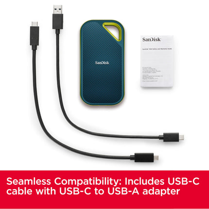 SanDisk Extreme PRO Portable SSD 4TB USB-C Gen 2x2 Up to 2000MB/s Monterey