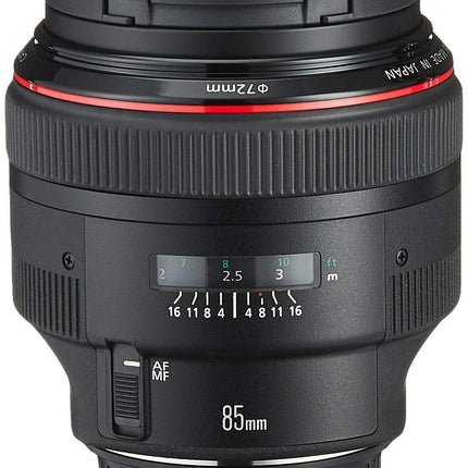 Canon EF 85mm F1.2L II USM Full Frame Portrait Prime Lens Black 1056B002
