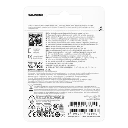 Samsung T7 512GB Blue microSDXC Memory Card UHS-I U3 V30 A2 up to 170MB/s