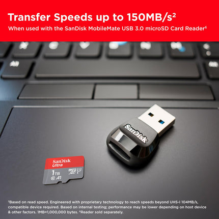 SanDisk Ultra 1TB microSDXC UHS-I U1 A1 Up to 150MB/s Read Memory Card