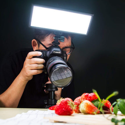 VILTROX L132T 0.78"/2cm Ultra Thin CRI95 5600K/3300K LED Video Light Dimmable Flat Panel On-camera Light Pad for Canon Nikon Pentax Olympus Samsung Panasonic DSLR Cameras DV Camcorders with Battery