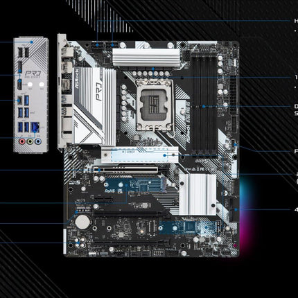 ASRock B760 Pro RS B760 LGA 1700 ATX DDR5 PCIe 5.0 Desktop Motherboard