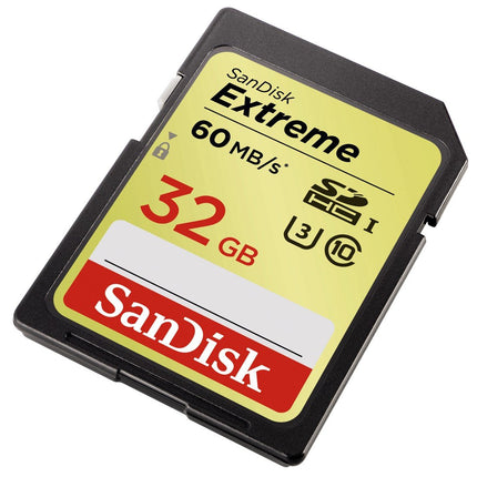 SanDisk Extreme 32GB SDHC UHS-I Class 10 U3 Up to 60MB/s Read Memory Card