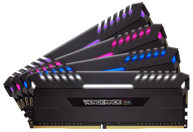 CORSAIR VENGEANCE RGB 64GB (4x16Gb) DDR4 3333MHz CL16 Desktop RAM Kit Black