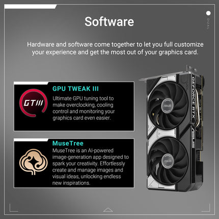 ASUS Dual GeForce RTX 5060 Ti OC 16GB GDDR7 PCIe 5.0 Graphics Card