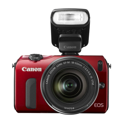 Canon EOS M 18MP APS-C Mirrorless Camera EF-M 18-55mm IS STM Kit Red 90EX