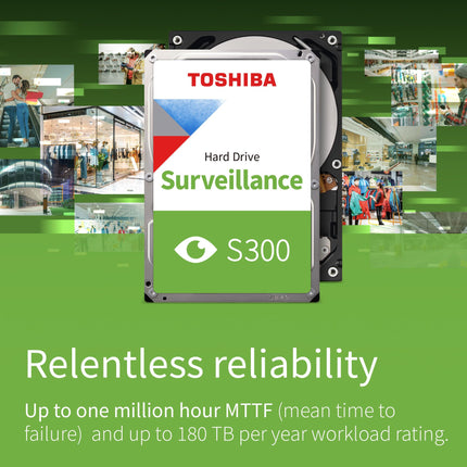 Toshiba S300 4TB 3.5-inch SATA Surveillance Hard Drive, 5400 RPM, 256MB