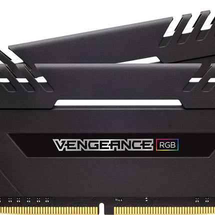 CORSAIR VENGEANCE RGB 16GB (2x8Gb) DDR4 2666MHz CL16 Desktop RAM Kit Black