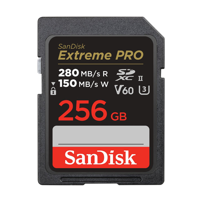 SanDisk Extreme PRO 256GB SDXC UHS-II U3 V60 Up to 280MB/s Read Memory Card