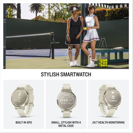 Garmin Lily 2 Active, 38mm GPS smartwatch, Cream Gold