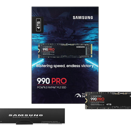 Samsung 990 PRO 4TB M.2 2280 NVMe SSD, PCIe 4.0 x4, Internal SSD Drive