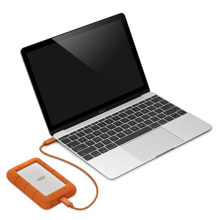 LaCie Rugged Secure 2TB Portable External HDD USB-C 130MB/s AES-256 Drive