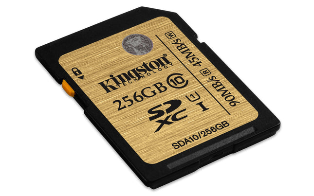 Kingston 256GB SDXC UHS-I Class 10 90MB/s Read 45MB/s Write Memory Card