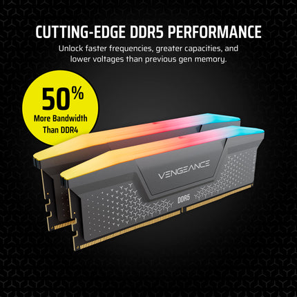 Corsair Vengeance RGB RS 32GB DDR5 RAM 5600MHz CL40 2 x 16GB DIMM RAM Kit