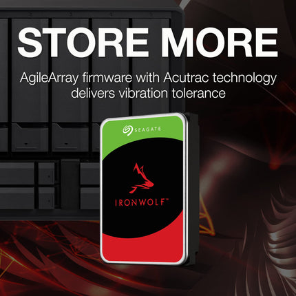 Seagate IronWolf 8TB 3.5-inch SATA NAS Hard Drive, 7200 RPM, 256MB CMR
